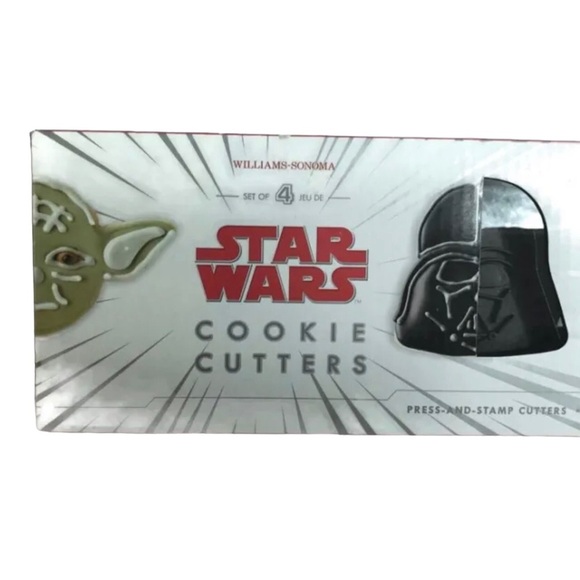 Williams Sonoma Star Wars Cookie Cutters Set of 4 NEW Open‎ Box - Picture 2 of 6